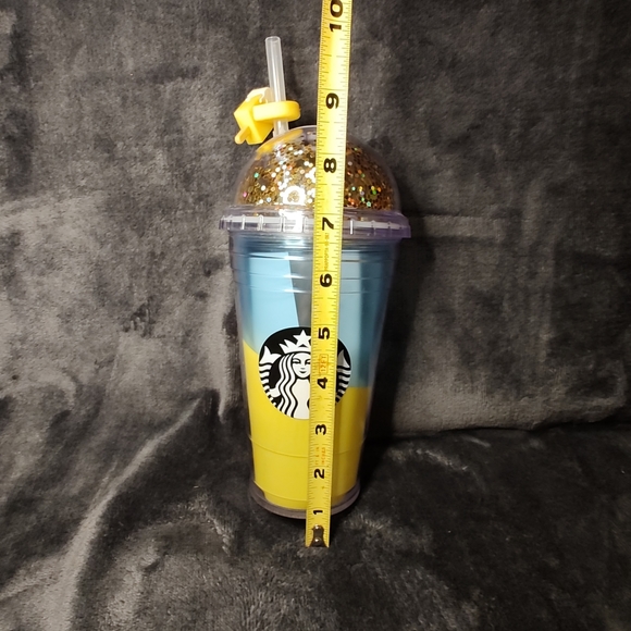 Starbucks Ice Cream Blue/yellow Glitter Domed tumbler! *New* - Picture 6 of 6